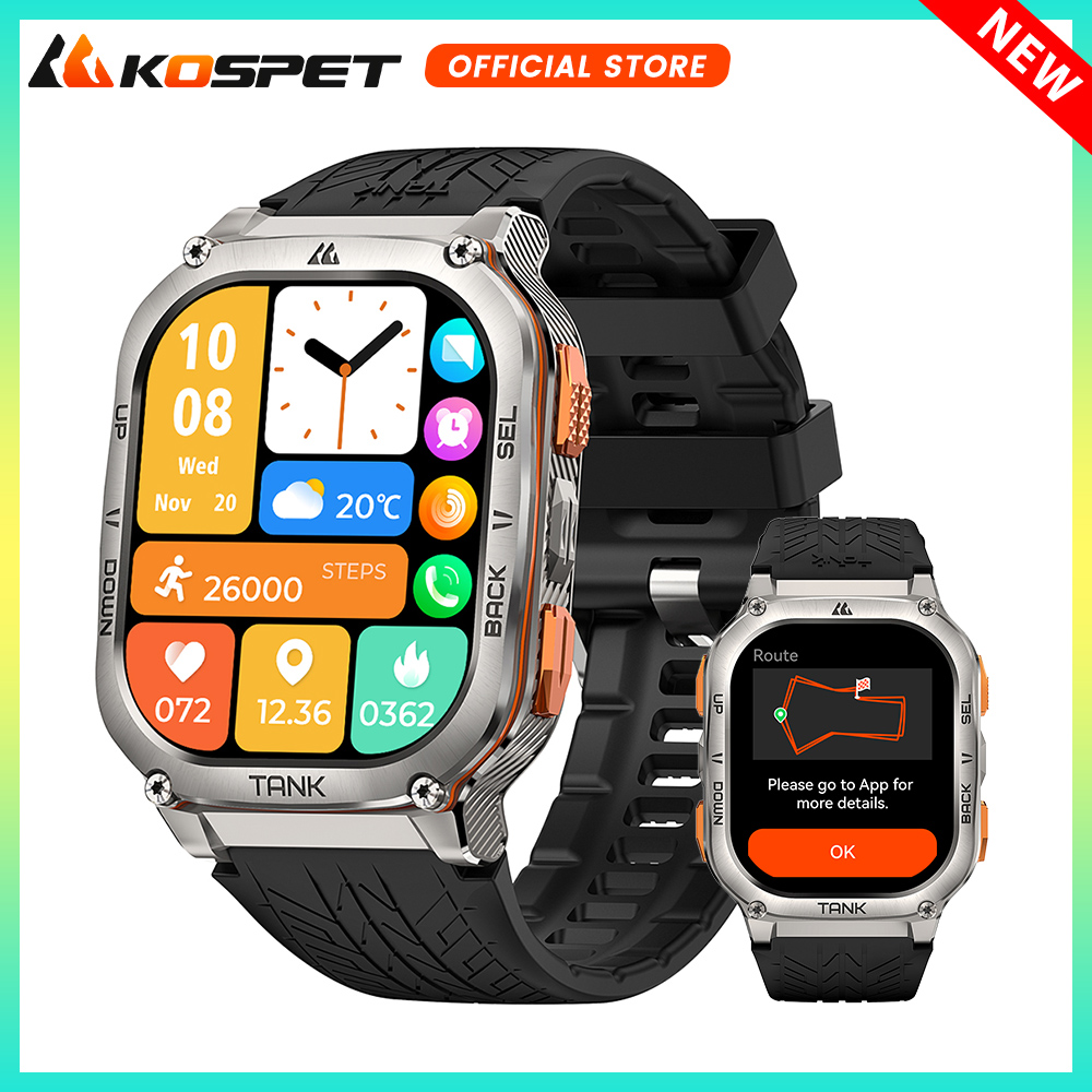 Altimeter Compass Watch - KOSPET TANK M3 Ultra GPS montre