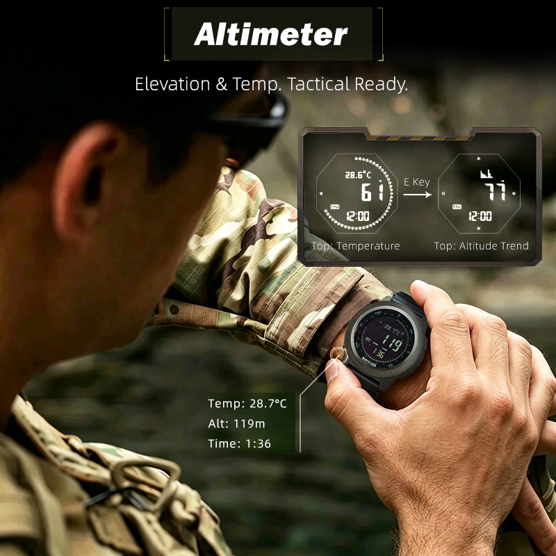 Montre numérique pour homme NO - Altimeter Compass Watch avis et prix