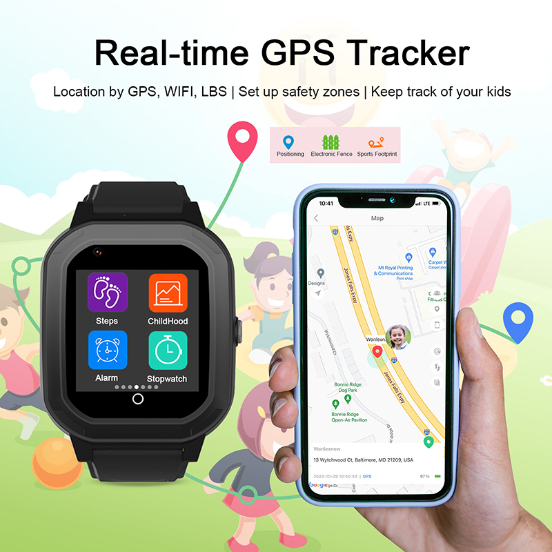 Wonlex 4G montre intelligente  - Smartwatch Watches For Kids With Gps avis et prix